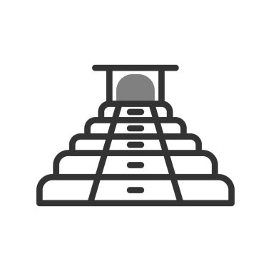 sütun vektör simgesi. Doğrusal piktogram çizimi. izole edilmiş sınır.