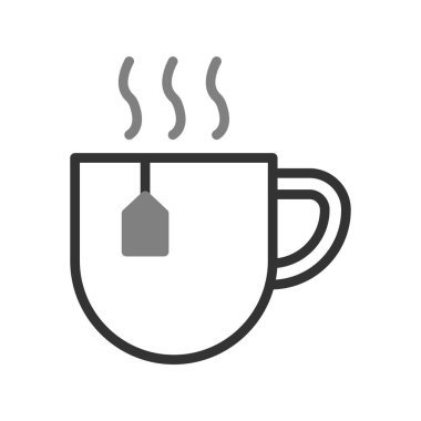 Çay Kupası vektör satırı simgesi