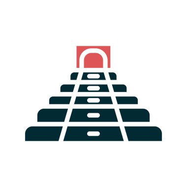 Modern Chichen Itza simgesinin vektör çizimi