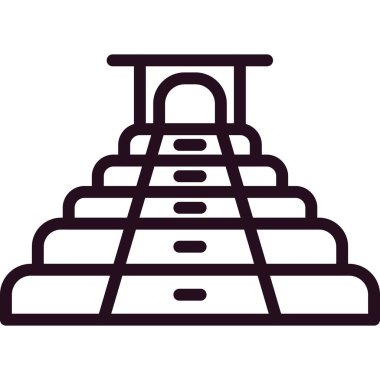 Modern Chichen Itza simgesinin vektör çizimi