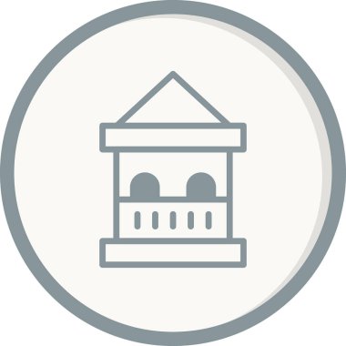 Bilet kutusu simgesi, vektör illüstrasyonu