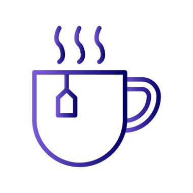 Tea in cup icon, vector illustration