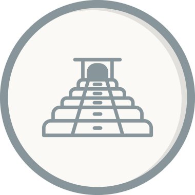 Modern Chichen Itza simgesinin vektör çizimi