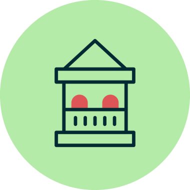 Bilet kutusu simgesi, vektör illüstrasyonu