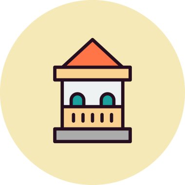 Bilet kutusu simgesi, vektör illüstrasyonu