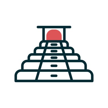 Modern Chichen Itza simgesinin vektör çizimi