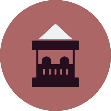 Bilet kutusu simgesi, vektör illüstrasyonu