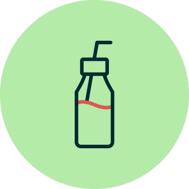 Çikolatalı Süt simgesi, vektör illüstrasyonu