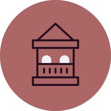 Bilet kutusu simgesi, vektör illüstrasyonu