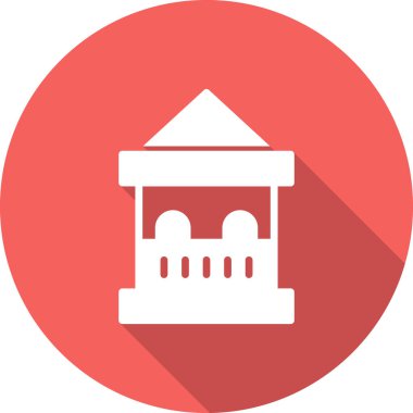 Bilet kutusu simgesi, vektör illüstrasyonu