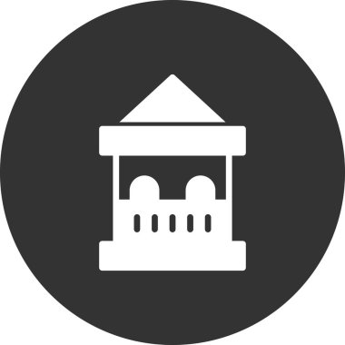 Bilet kutusu simgesi, vektör illüstrasyonu