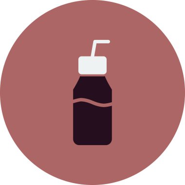 Çikolatalı Süt simgesi, vektör illüstrasyonu