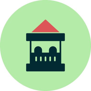 Bilet kutusu simgesi, vektör illüstrasyonu