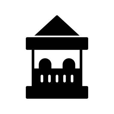 Bilet kutusu simgesi, vektör illüstrasyonu