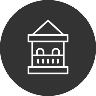 Bilet kutusu simgesi, vektör illüstrasyonu