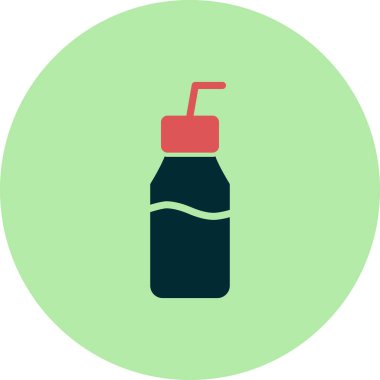 Çikolatalı Süt simgesi, vektör illüstrasyonu