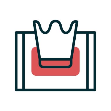 Doku kutusu simgesi, vektör illüstrasyonu