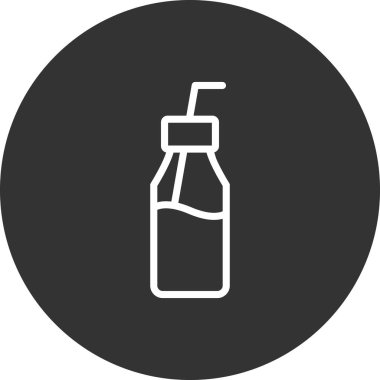 Çikolatalı Süt simgesi, vektör illüstrasyonu