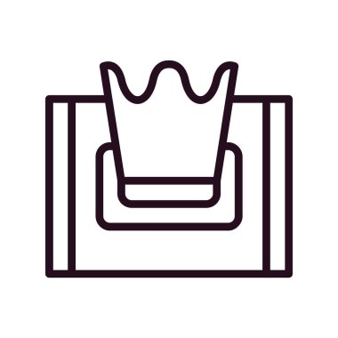 Doku kutusu simgesi, vektör illüstrasyonu