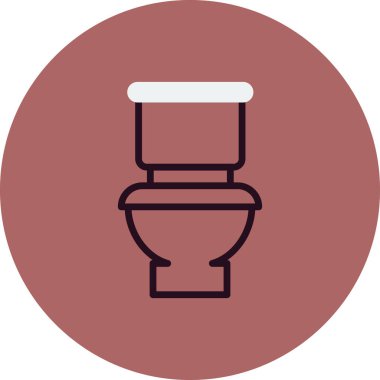 Tuvalet işareti simgesi. düz tasarım biçimi.