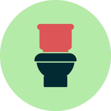 Tuvalet işareti simgesi. düz tasarım biçimi.