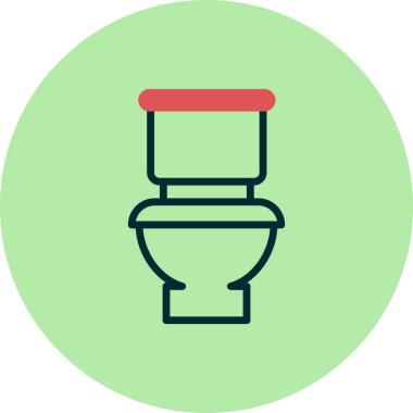 Tuvalet işareti simgesi. düz tasarım biçimi.