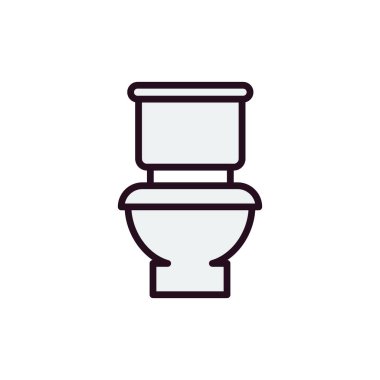 Tuvalet işareti simgesi. düz tasarım biçimi.