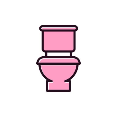 Tuvalet işareti simgesi. düz tasarım biçimi.