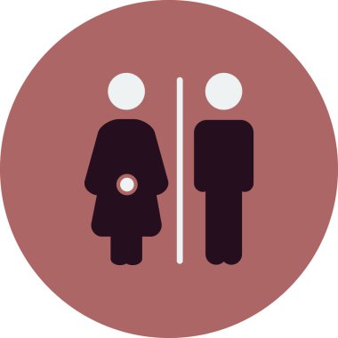 Tuvalet işareti simgesi. düz tasarım biçimi.