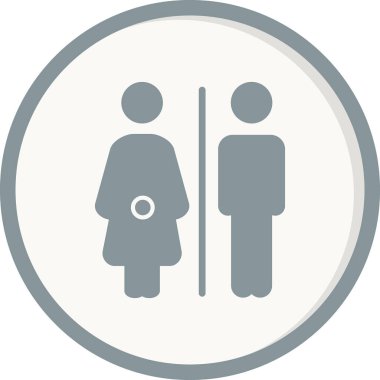 Tuvalet işareti simgesi. düz tasarım biçimi.