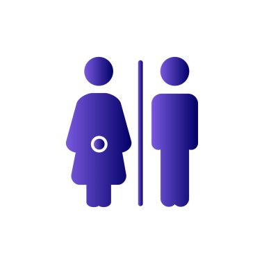 Tuvalet işareti simgesi. düz tasarım biçimi.