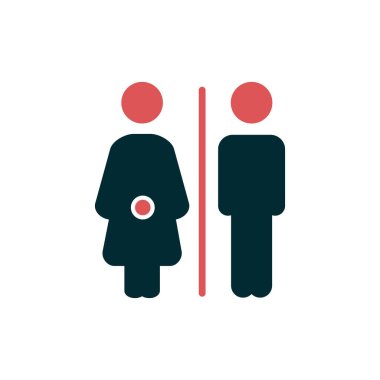 Tuvalet işareti simgesi. düz tasarım biçimi.