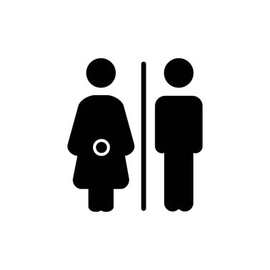 Tuvalet işareti simgesi. düz tasarım biçimi.