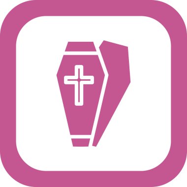 tabut simgesi vektör illüstrasyonu