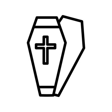 Cadılar Bayramı vektörü ince çizgi simgesi