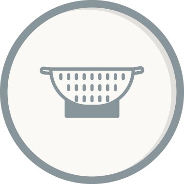 Colander web simgesi, vektör illüstrasyonu