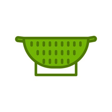 Colander web simgesi, vektör illüstrasyonu
