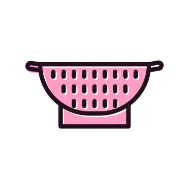 Colander web simgesi, vektör illüstrasyonu