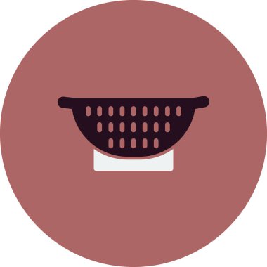 Colander web simgesi, vektör illüstrasyonu