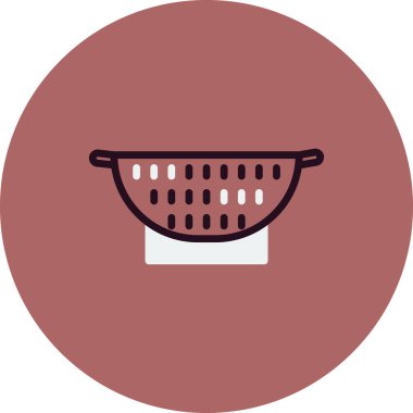 Colander web simgesi, vektör illüstrasyonu