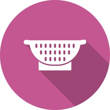 Colander web simgesi, vektör illüstrasyonu