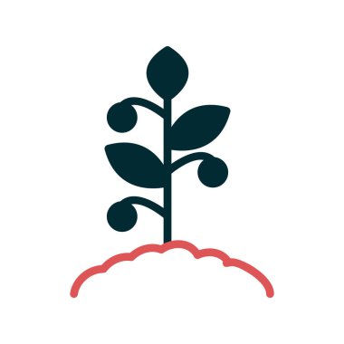 Domates bitkisi simgesi, vektör illüstrasyonu