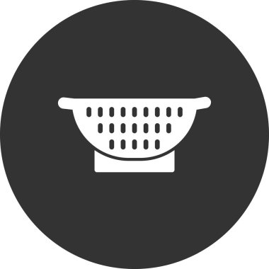 Colander web simgesi, vektör illüstrasyonu