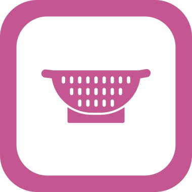 Colander web simgesi, vektör illüstrasyonu