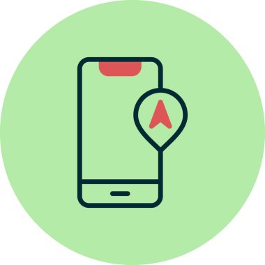 İzleme Uygulaması ile akıllı telefon, vektör illüstrasyonu