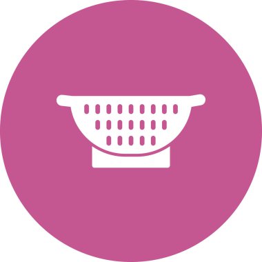 Colander web simgesi, vektör illüstrasyonu