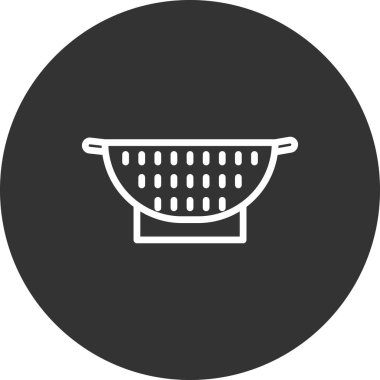 Colander web simgesi, vektör illüstrasyonu