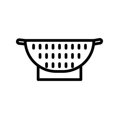 Colander web simgesi, vektör illüstrasyonu