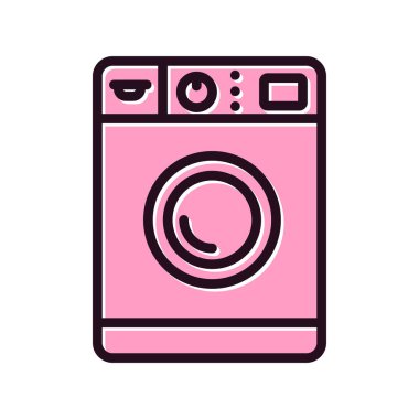 Çamaşır Makinesi. Web simgesi basit tasarım