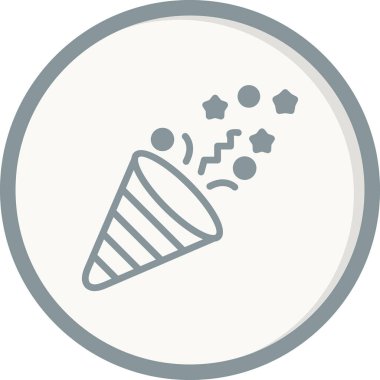 Doğum günü partisi, Konfeti hattı vektör simgesi